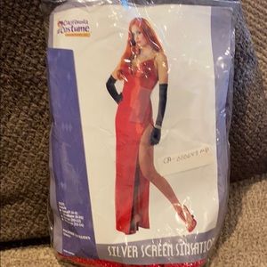 Jessica rabbit woman’s Halloween dress w gloves